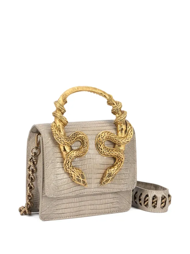 Roberto Cavalli Roberto Cavalli ヘビ革装飾ショルダーバッグの商品画像