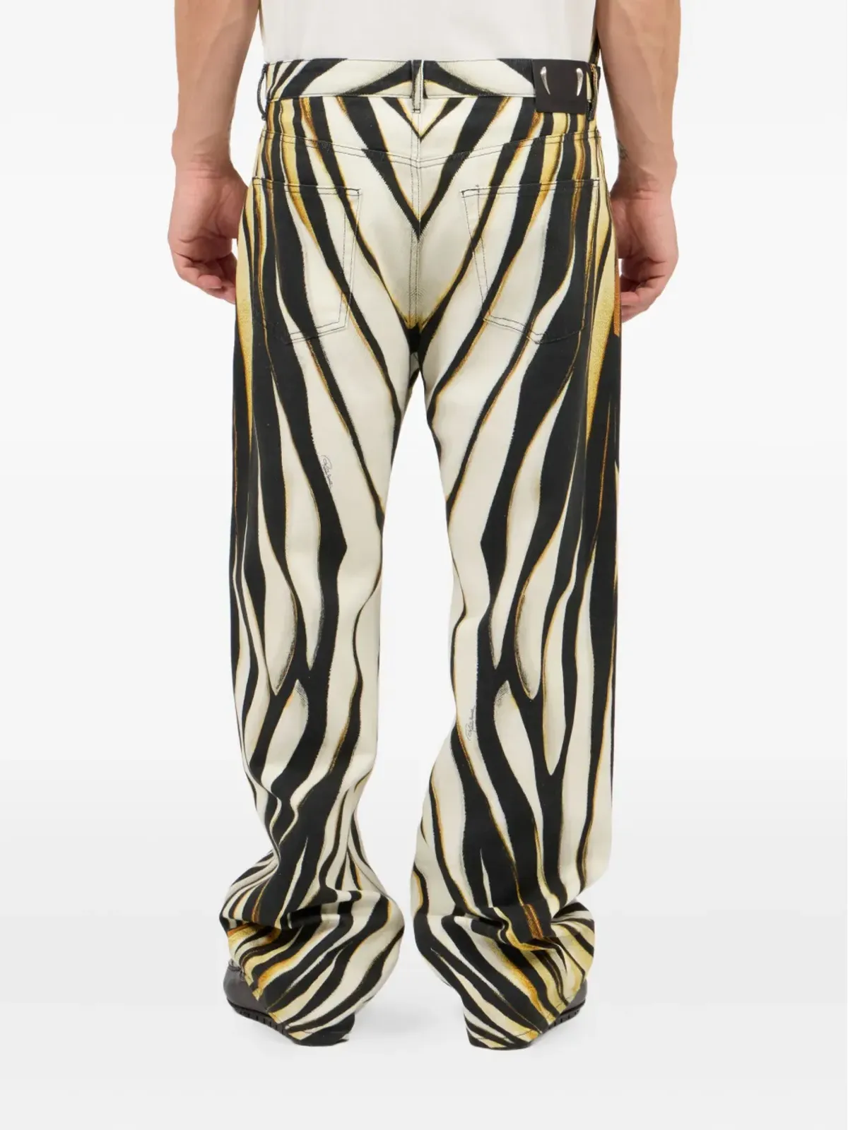 Roberto Cavalli 炎柄パンツ - ブラック - 画像3