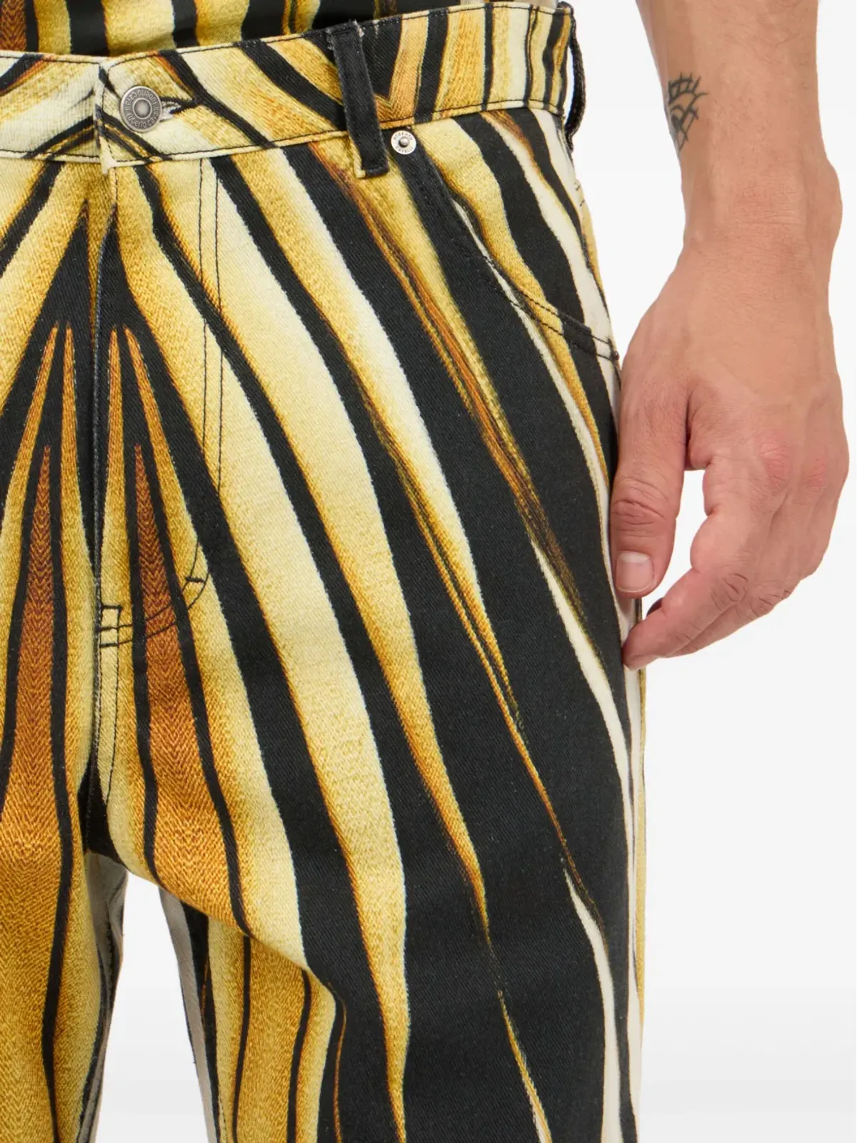 Roberto Cavalli 炎柄パンツ - ブラック - 画像4