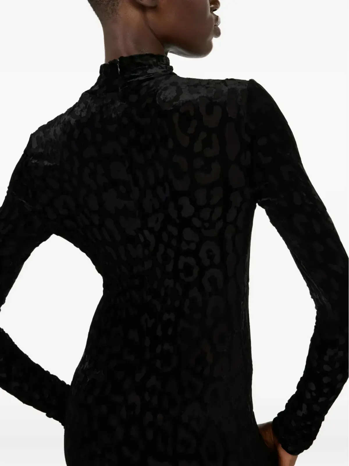 Roberto Cavalli ジャガー柄モックネックのマキシドレス - 画像5