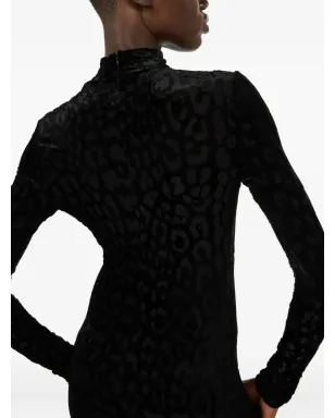 Roberto Cavalli ジャガー柄モックネックのマキシドレス - サムネイル5