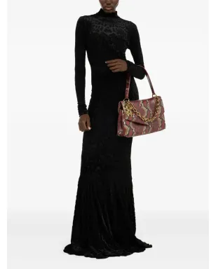Roberto Cavalli ジャガー柄モックネックのマキシドレス - サムネイル2
