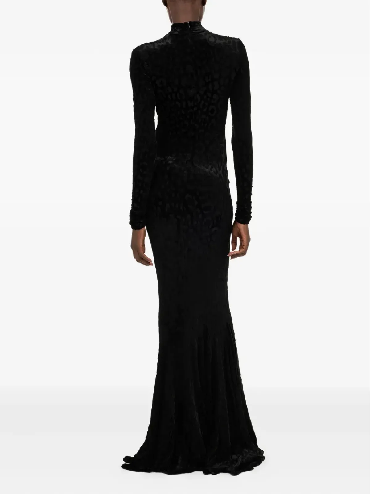 Roberto Cavalli ジャガー柄モックネックのマキシドレス - 画像4