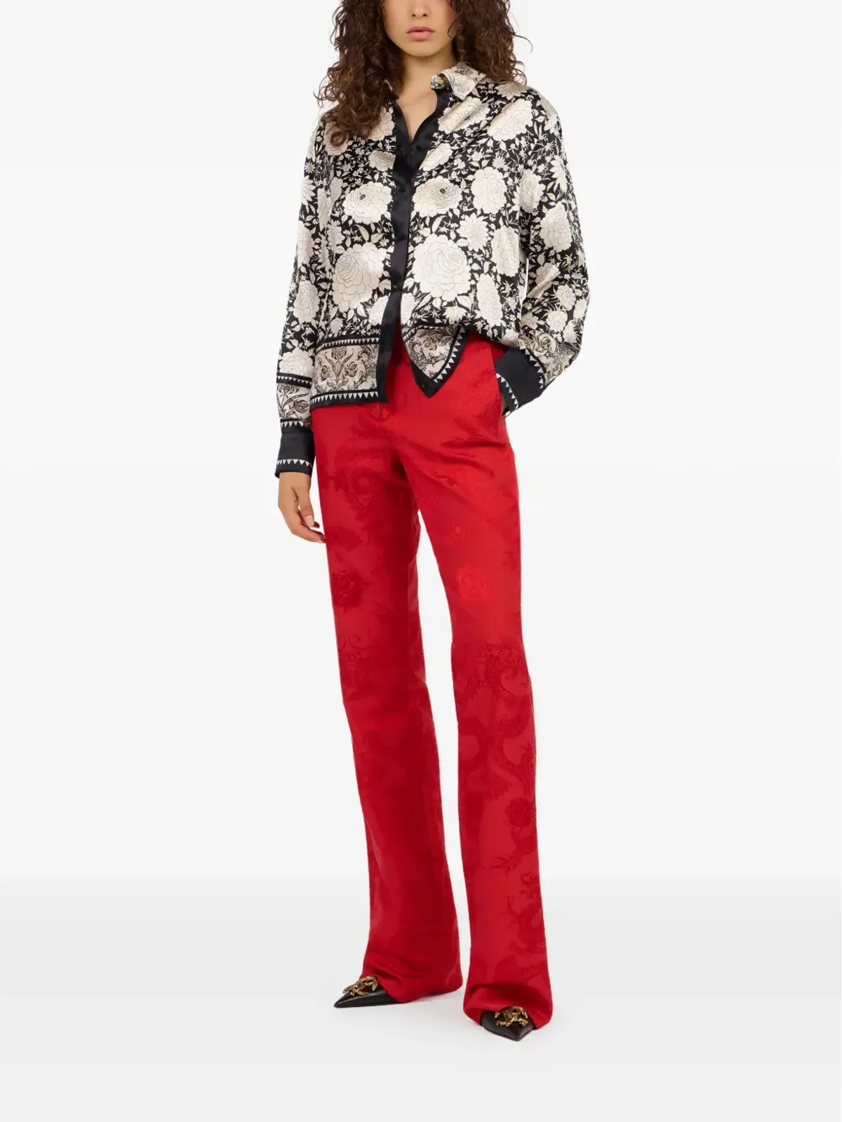 Roberto Cavalli 花柄プリントシャツ - 画像2