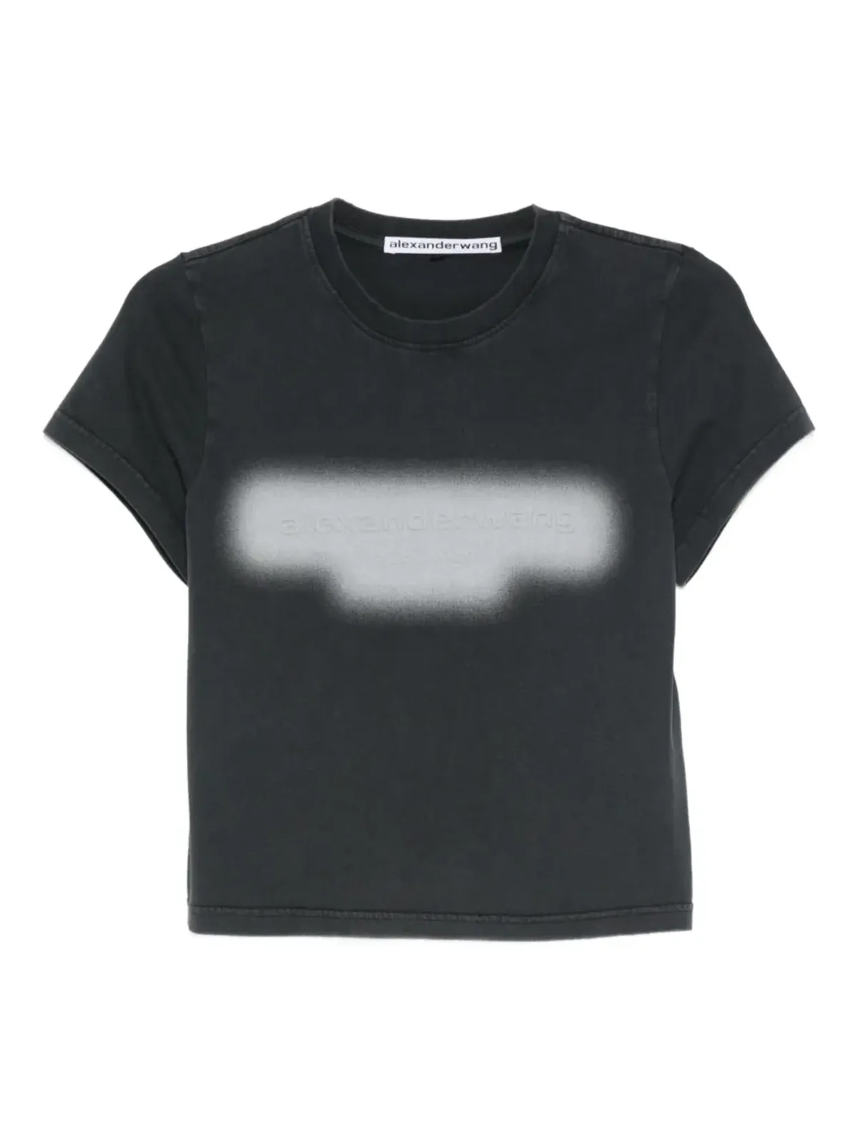 Alexander Wang エンボス加工 グラフィックプリントTシャツ ブラック - 画像1