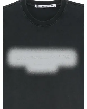 Alexander Wang エンボス加工 グラフィックプリントTシャツ ブラック - サムネイル3