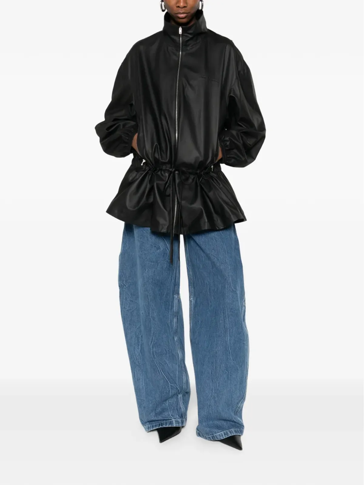 Alexander Wang ファンネルカラー ジップアップ パーカー - 画像2