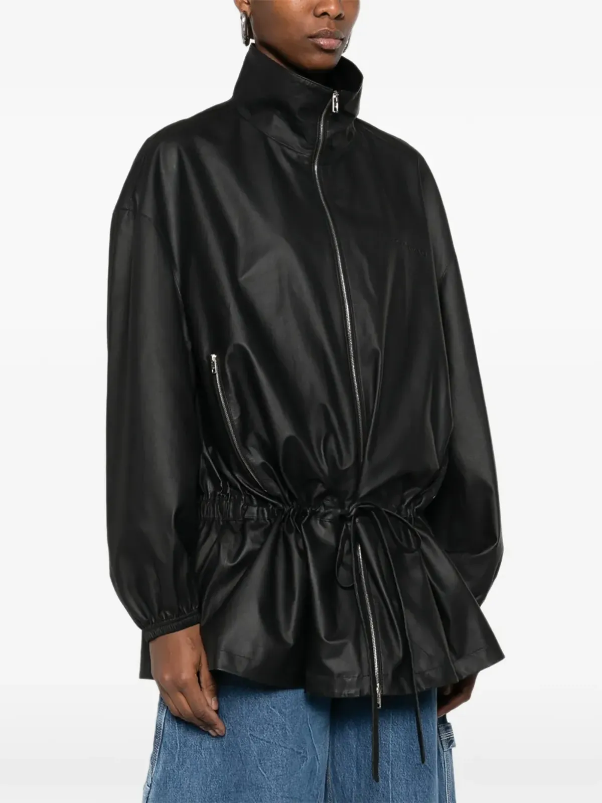 Alexander Wang ファンネルカラー ジップアップ パーカー - 画像3