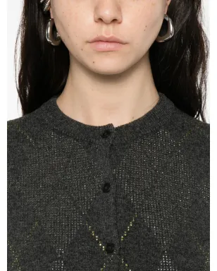 Alexander Wang クリスタル装飾のアーガイルカーディガン - サムネイル5