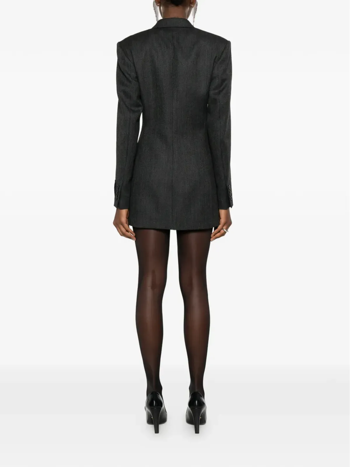 Alexander Wang ブレザードレス（ウール／ミニ丈、グレー） - 画像4