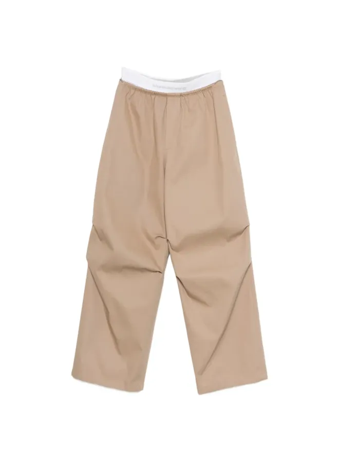 Alexander Wang Alexander Wang ミッドライズ ロゴウエストバンド トラウザーズの商品画像
