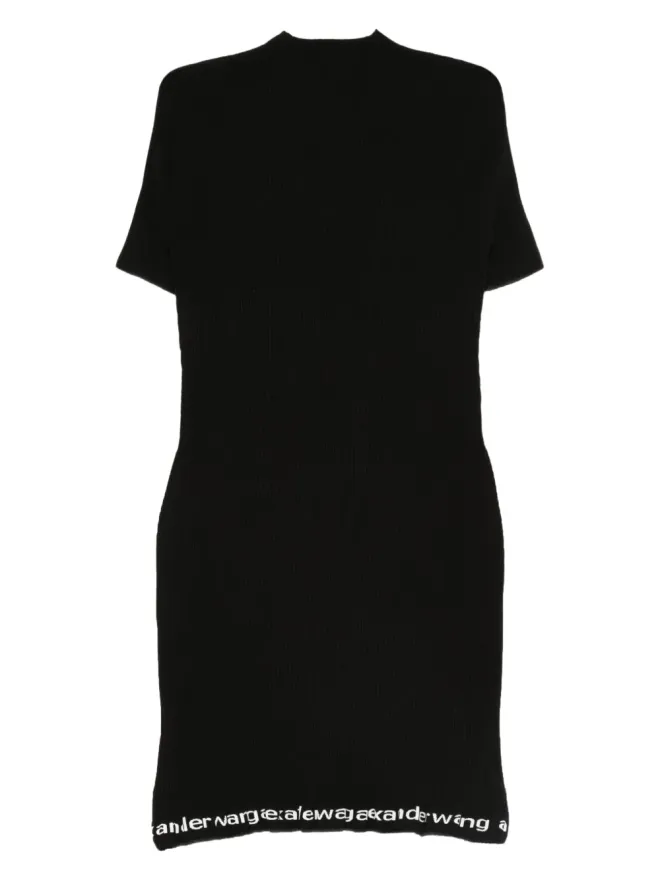 Alexander Wang Alexander Wang リブ編み ロゴディテール ミニドレスの商品画像