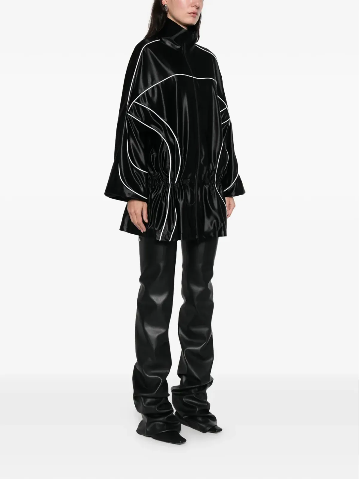 Alexander Wang リフレクティブパイピング ドロップウェスト ミニドレス - 画像3