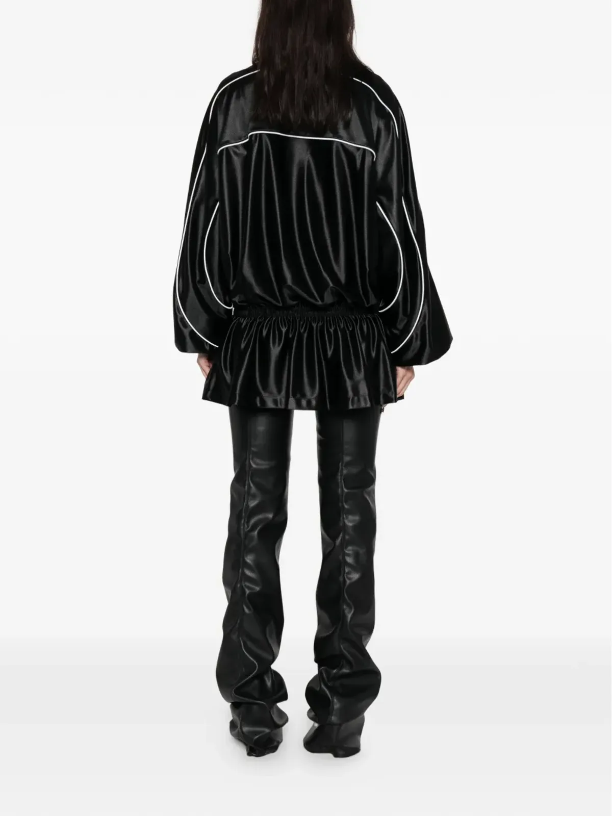 Alexander Wang リフレクティブパイピング ドロップウェスト ミニドレス - 画像4