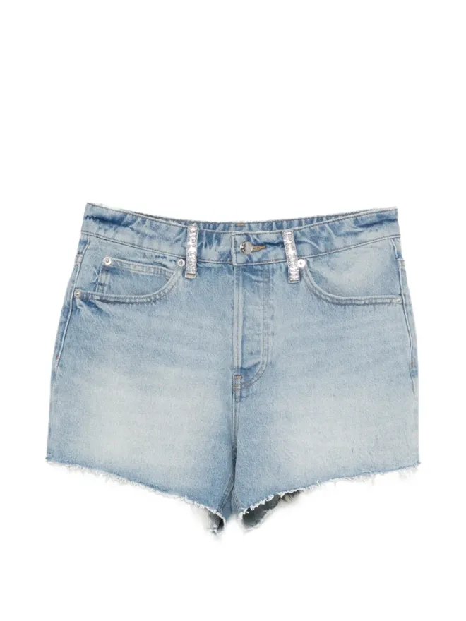 Alexander Wang Alexander Wang ファイブポケット ベルトループショーツ ブルーの商品画像