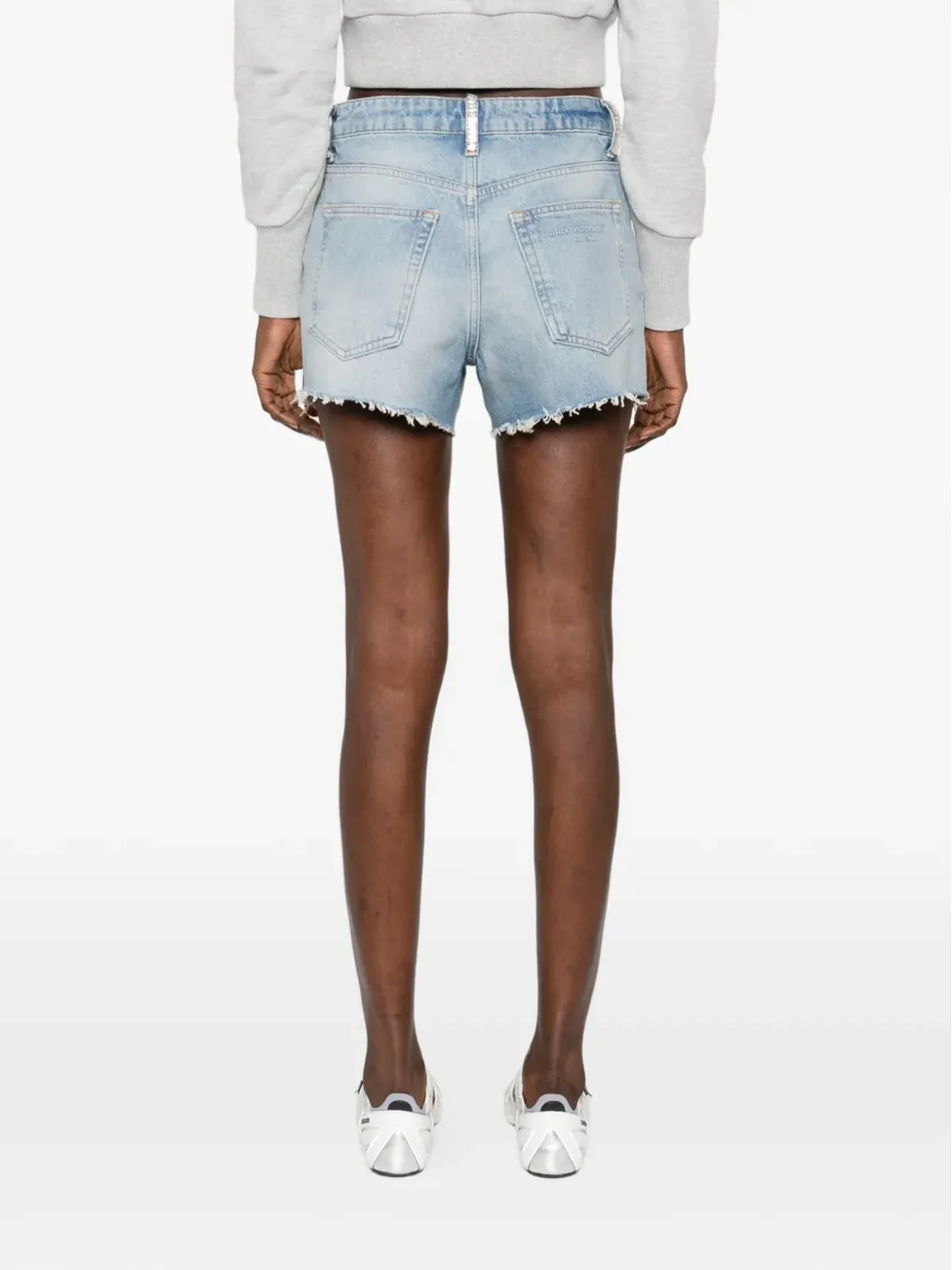 Alexander Wang ファイブポケット ベルトループショーツ ブルー - 画像4