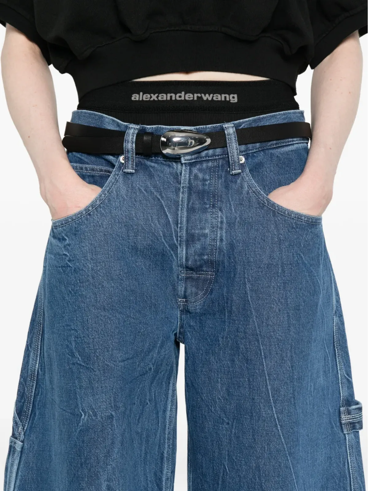 Alexander Wang コットンミッドライズジーンズ - 画像5