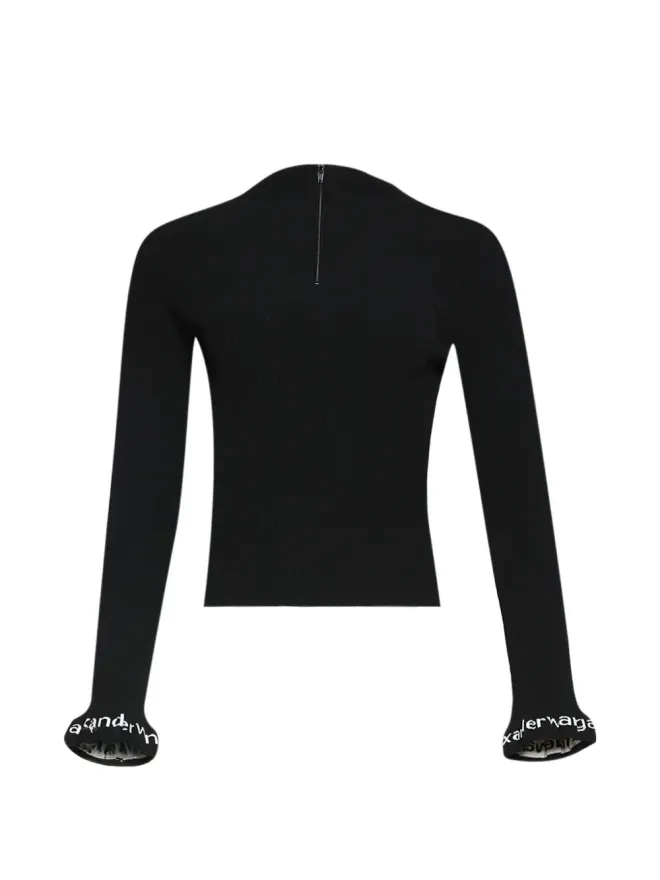 Alexander Wang Alexander Wang ロゴディテール入りリブ編みトップの商品画像