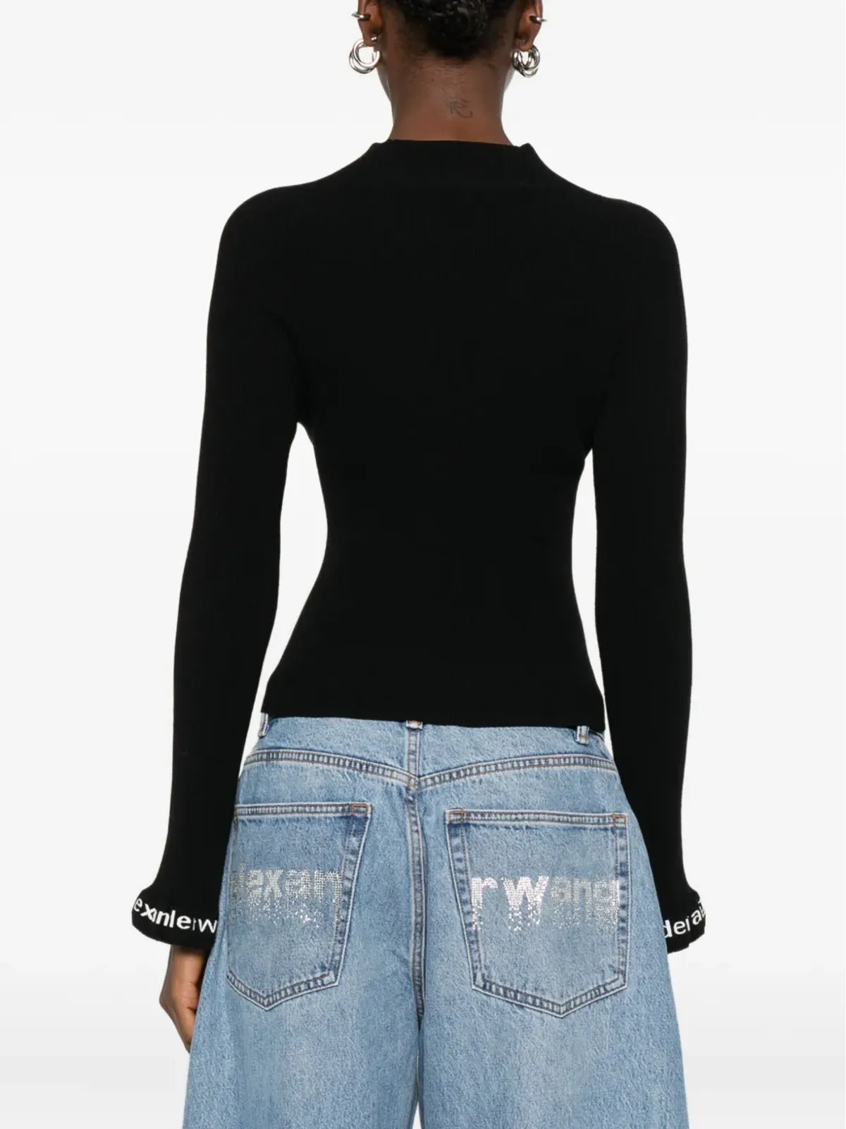 Alexander Wang ロゴディテール入りリブ編みトップ - 画像4