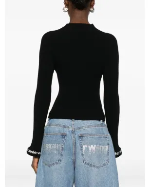 Alexander Wang ロゴディテール入りリブ編みトップ - サムネイル4