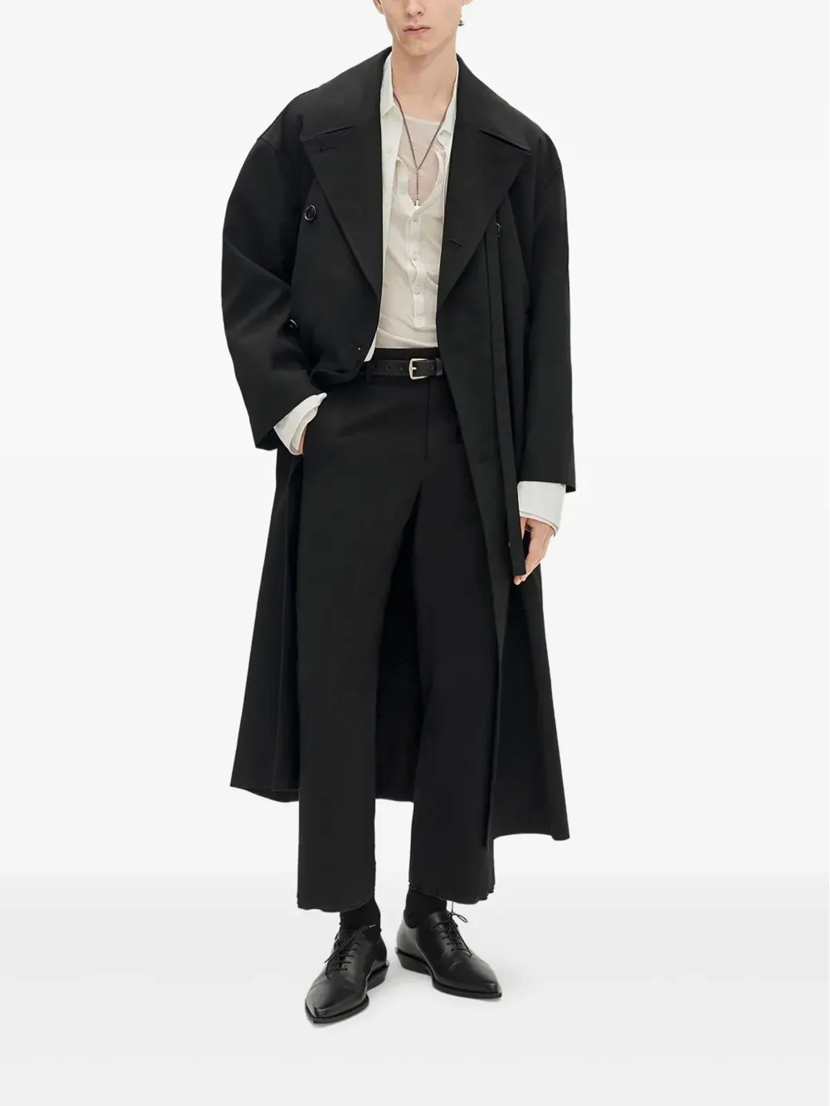 Ann Demeulemeester Ysten クロップドパンツ - ブラック - 画像2