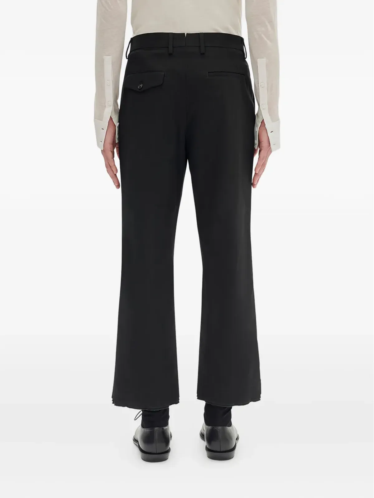 Ann Demeulemeester Ysten クロップドパンツ - ブラック - 画像4