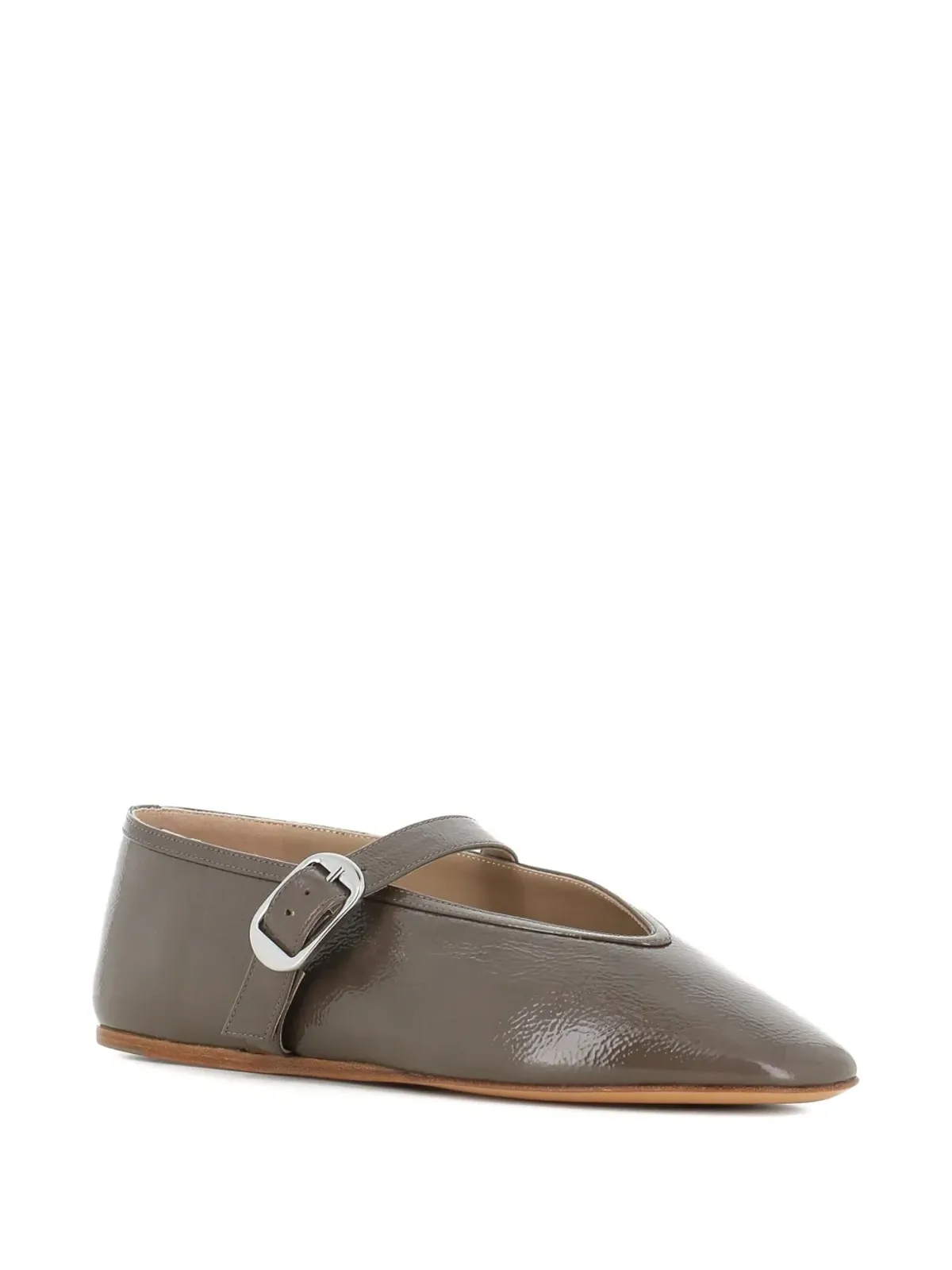 Le Monde Beryl バックルストラップレザーバレエフラット - Brown - 画像2