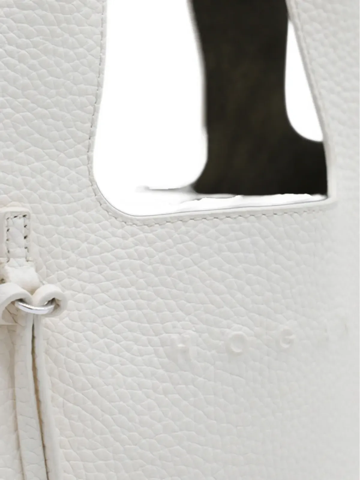 Hogan ダブルトップハンドルレザートートバッグ - 画像5