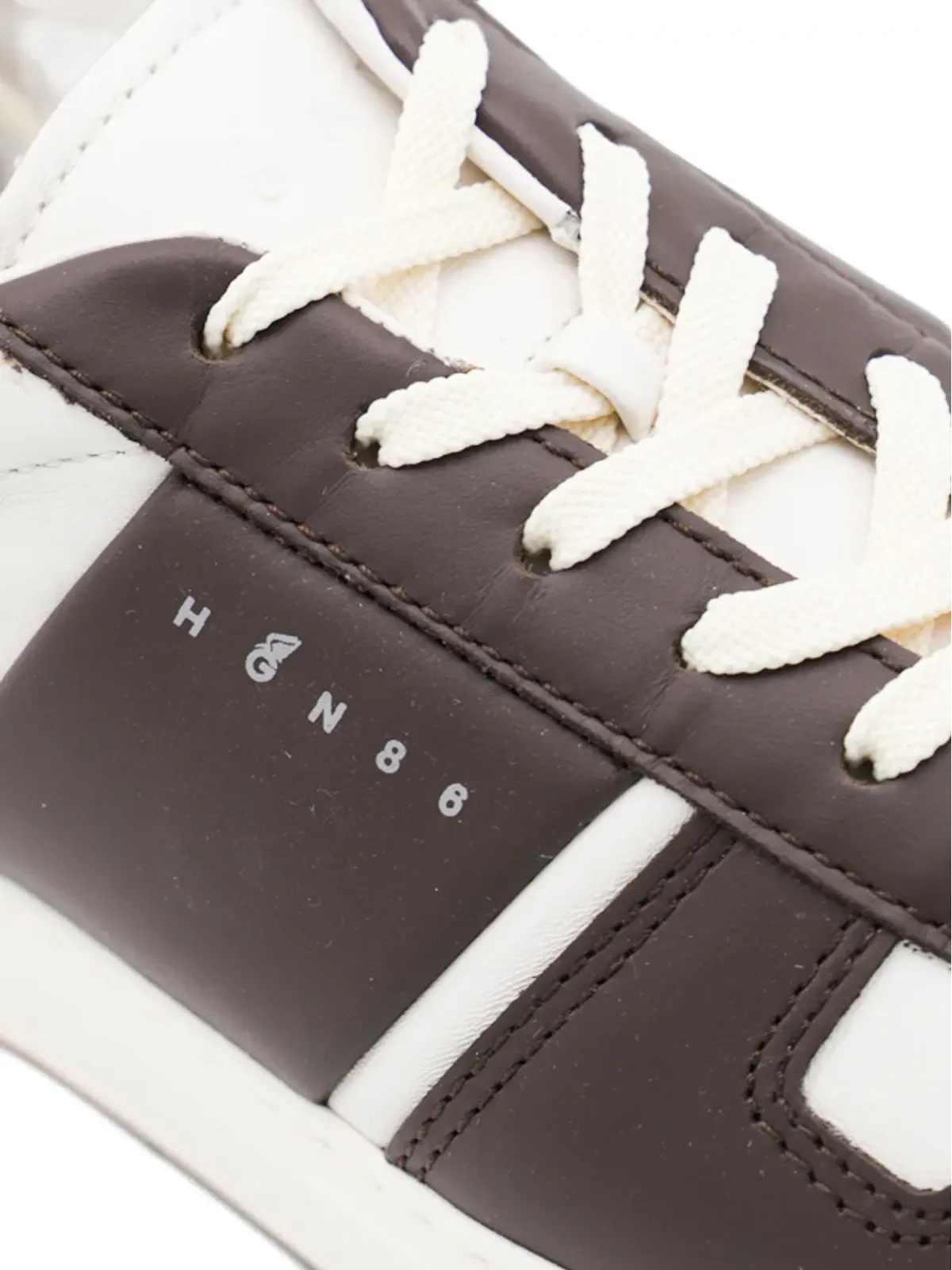 Hogan レザー パネルド ロートップスニーカー - 画像3