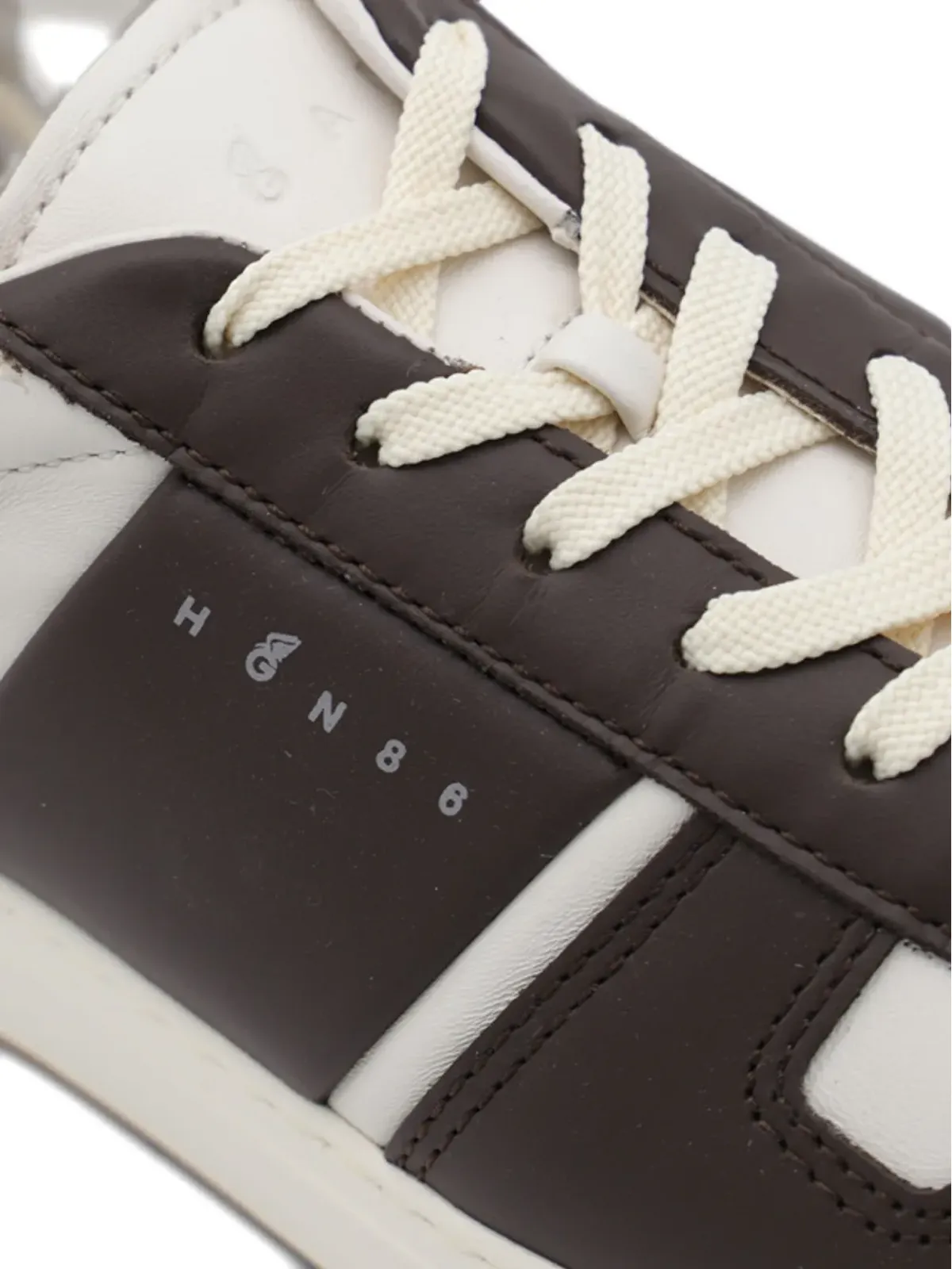 Hogan レザー パネルド ロートップスニーカー - 画像4