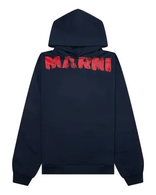 Marni ブラッシュストローク ロゴプリント フーディー - サムネイル1