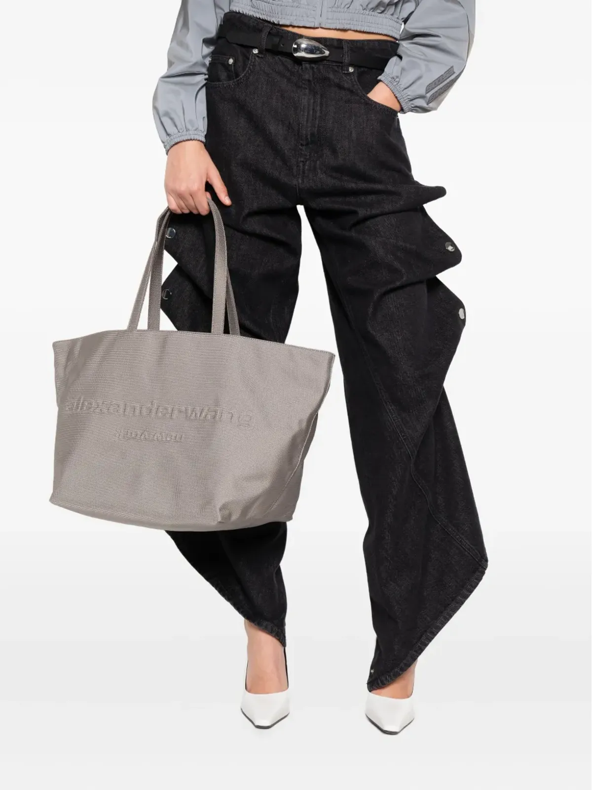 Alexander Wang ラージ パンチ トートバッグ - グレー - 画像2
