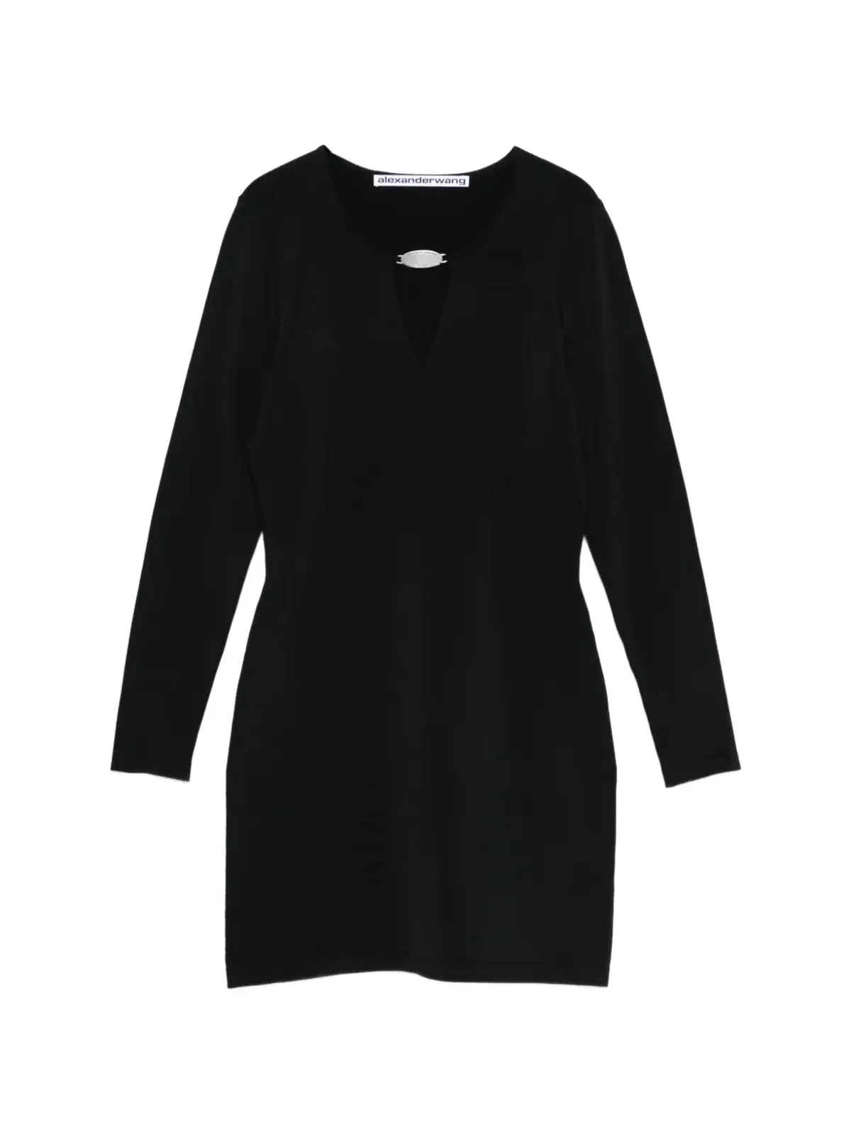 Alexander Wang メタルロゴ Vネック ミニドレス - 画像1
