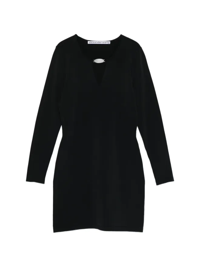 Alexander Wang Alexander Wang メタルロゴ Vネック ミニドレスの商品画像