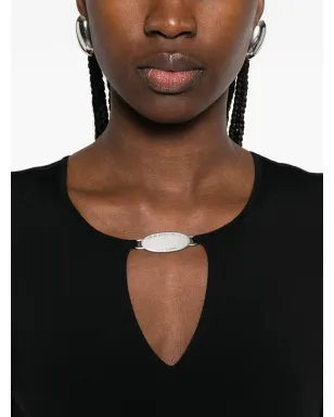 Alexander Wang メタルロゴ Vネック ミニドレス - サムネイル5