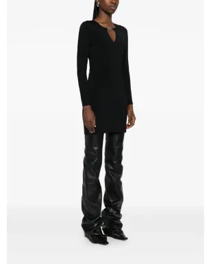 Alexander Wang メタルロゴ Vネック ミニドレス - サムネイル3