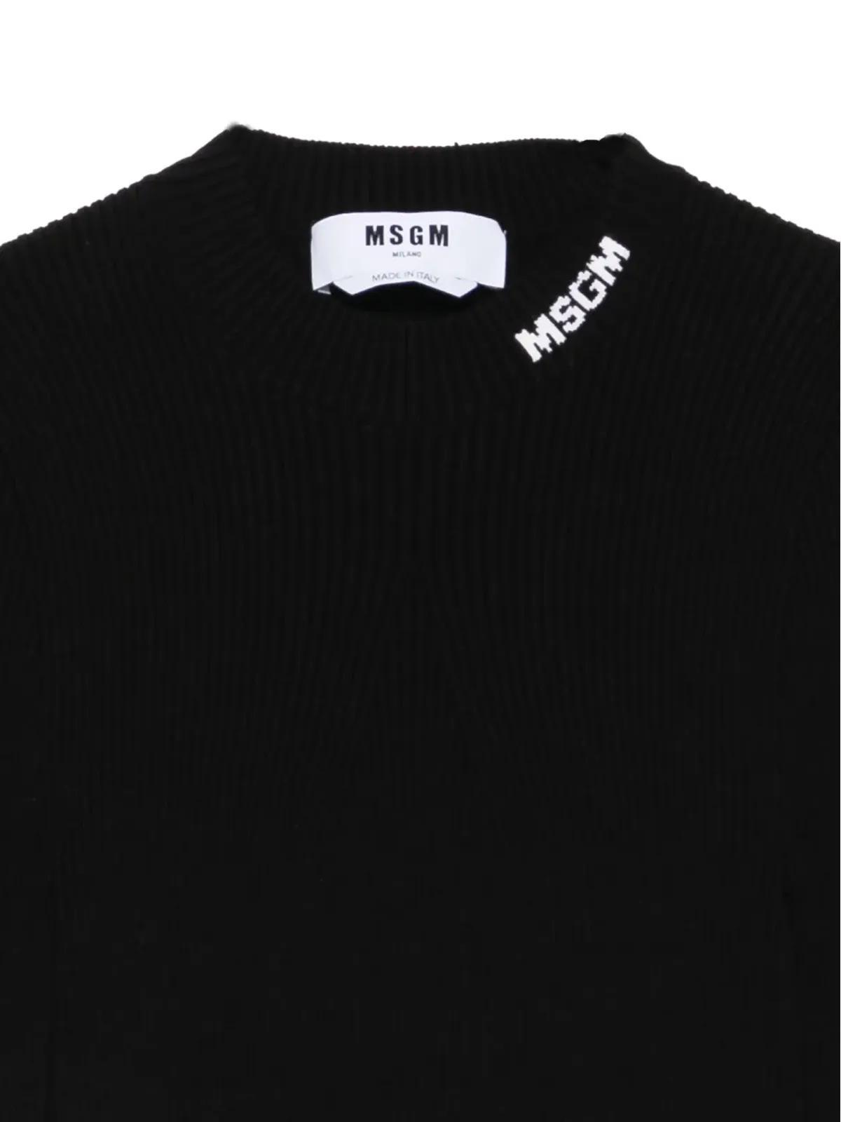 MSGM リブ編みロゴディテール セーター - 画像3