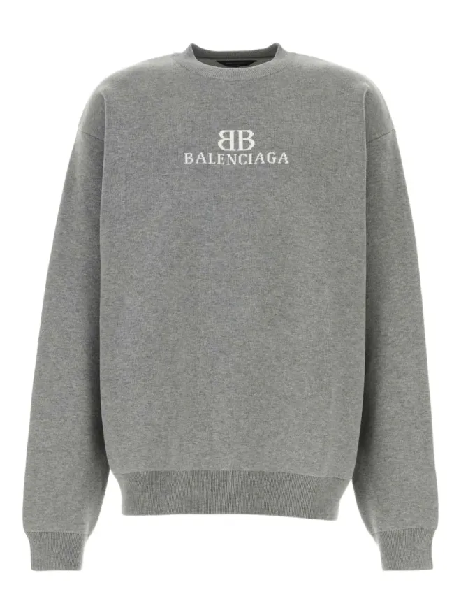 Balenciaga Balenciaga ロゴディテール コットンブレンド スウェットシャツ - グレーの商品画像