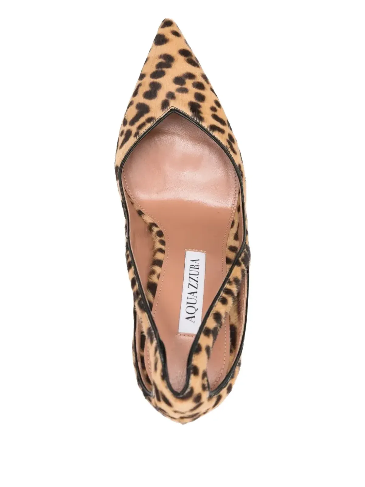 Aquazzura レオパード柄カットアウトパンプス - 画像3