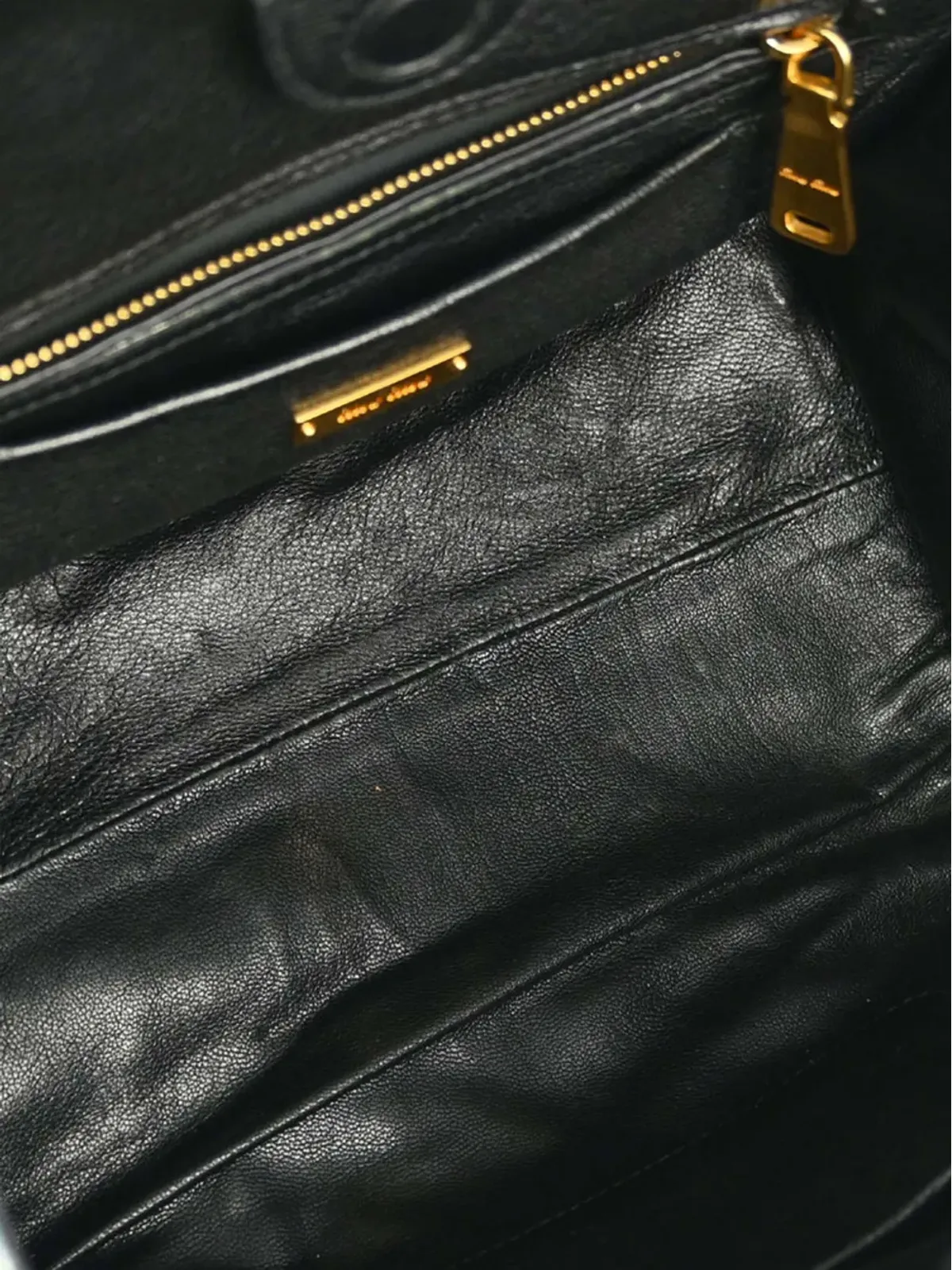 Miu Miu Pre-Owned デニム バイカーハンドバッグ ブルー - 画像5