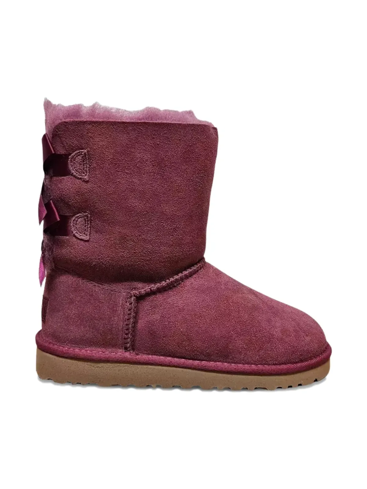 UGG Kids Bailey Bow ブーツ（バーガンディ） - 画像1