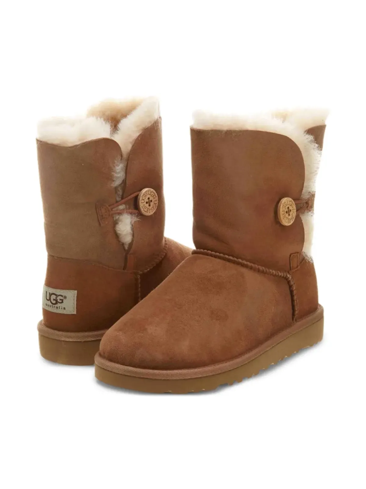 UGG Kids ベイリー ボタンディテール シープスキン ブーツ - 画像2