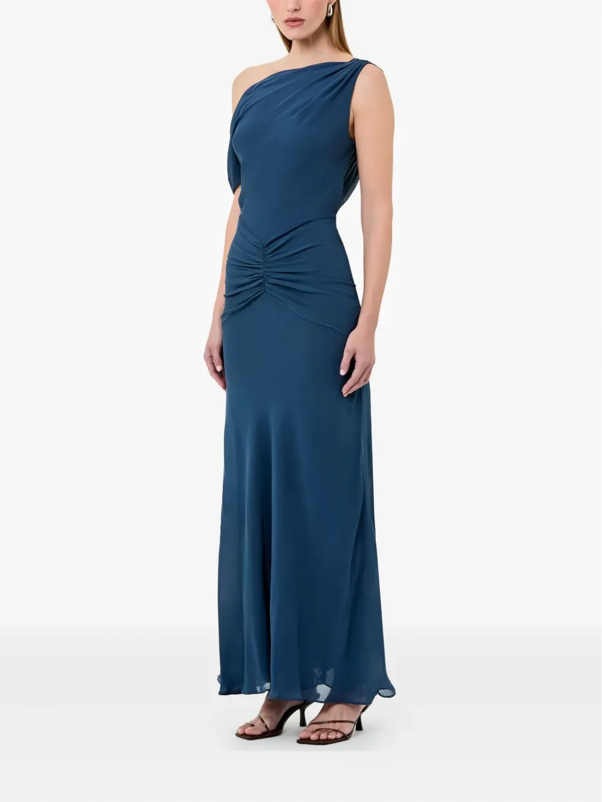 Nicholas Elza one-shoulder draped midi dress - Blue - 画像2