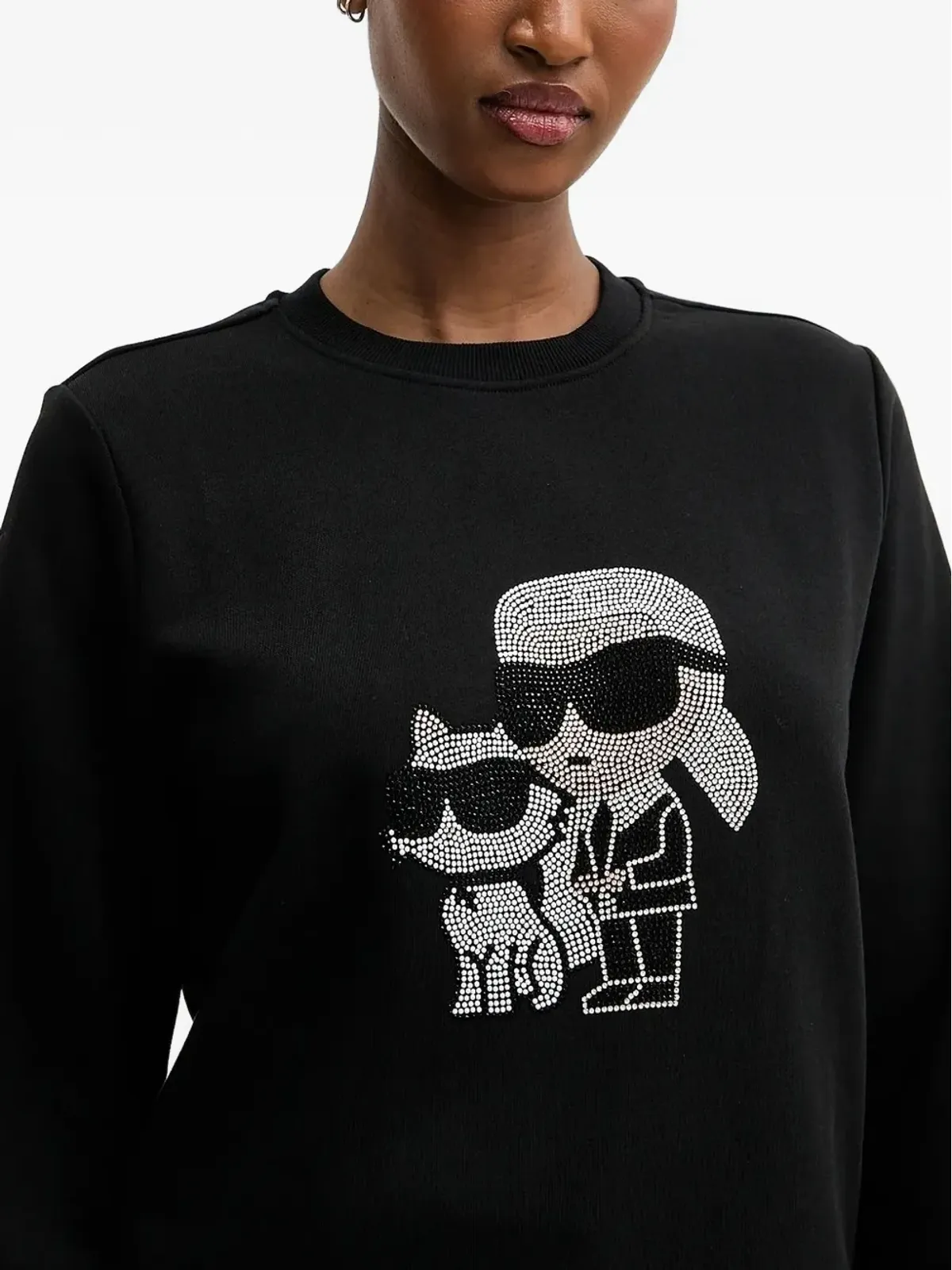 Karl Lagerfeld クリスタル装飾スウェットシャツ - 画像3