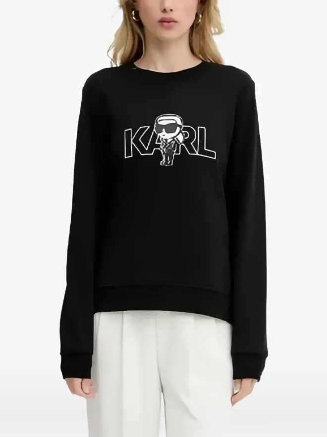 Karl Lagerfeld Karl Lagerfeld ロゴプリント コットン スウェットシャツの商品画像