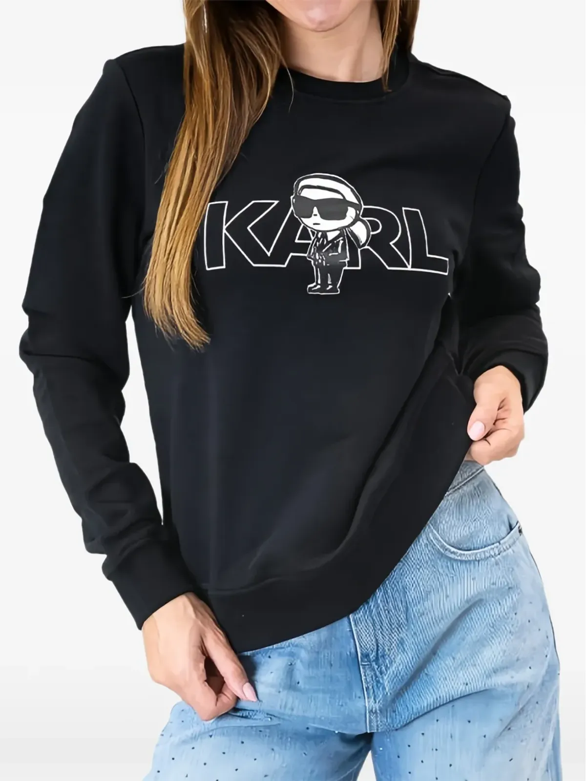 Karl Lagerfeld ロゴプリント コットン スウェットシャツ - 画像2