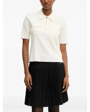 Karl Lagerfeld ジップフロント ポロトップ - White - サムネイル1