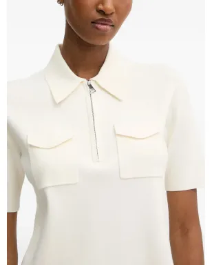 Karl Lagerfeld ジップフロント ポロトップ - White - サムネイル4