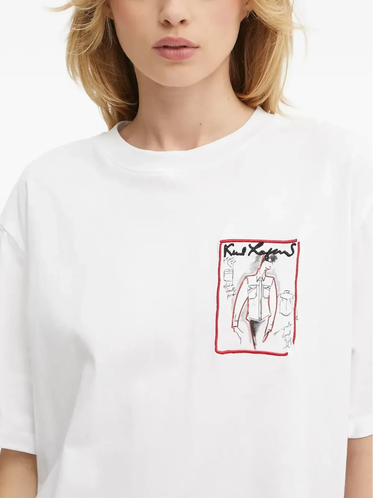 Karl Lagerfeld スケッチプリントTシャツ - 画像4
