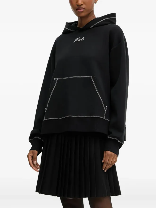 Karl Lagerfeld Karl Lagerfeld 刺繍ロゴ パーカーの商品画像
